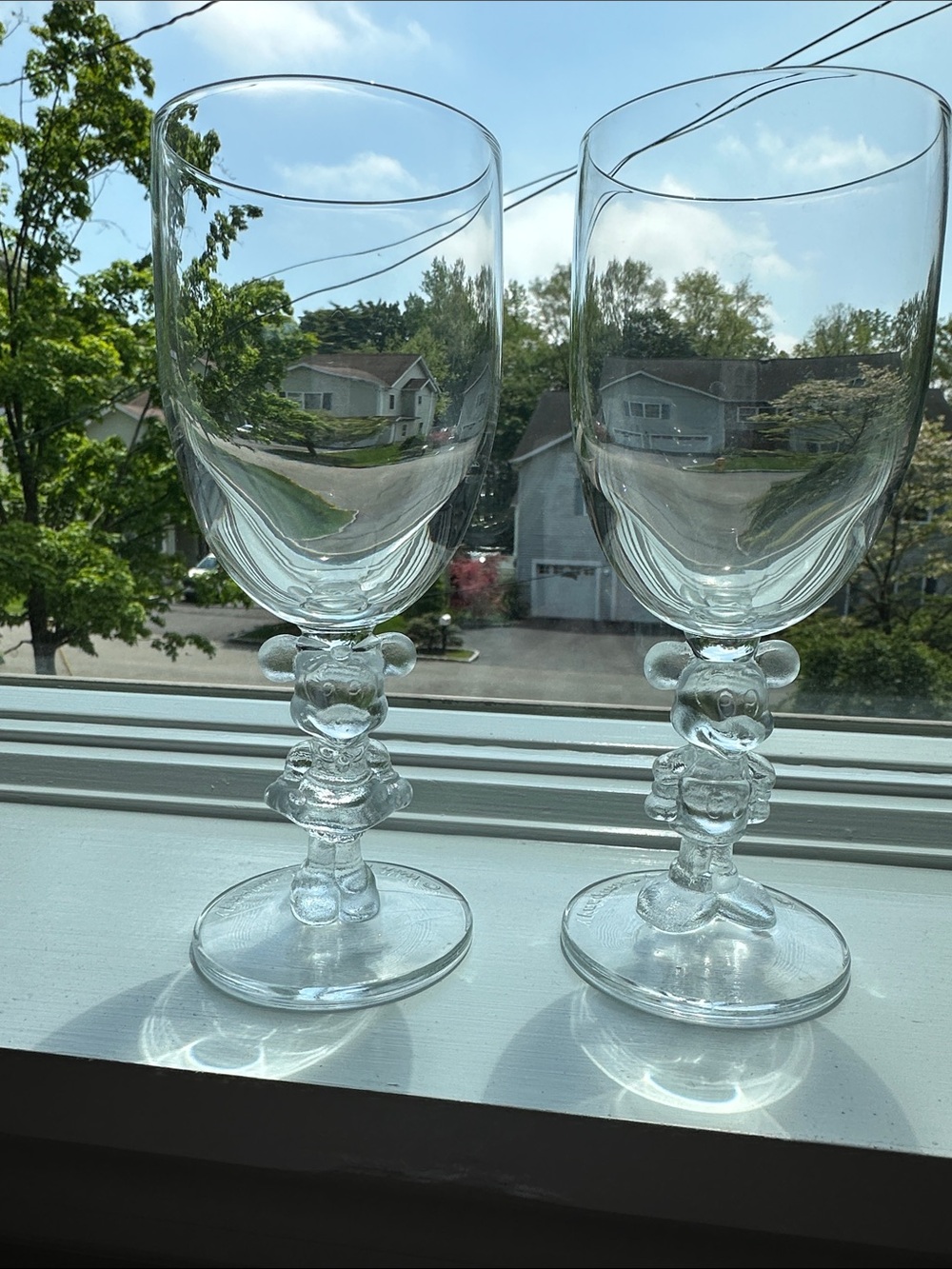 Mickey and Minnie Mouse Wine Goblets - Set of 2